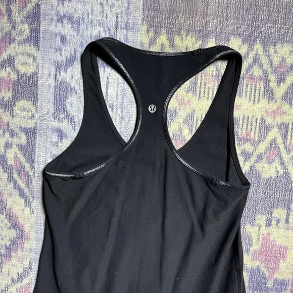 Lululemon Reversible Cool Racerback Tank Top Scoop Neck Sleeveless Stretch Black - Picture 6 of 14